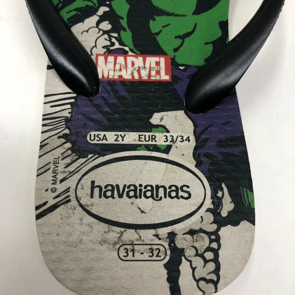 Havaianas Avengers Flip Flops Sandals Big Kids 2 Hulk Thor Captain America